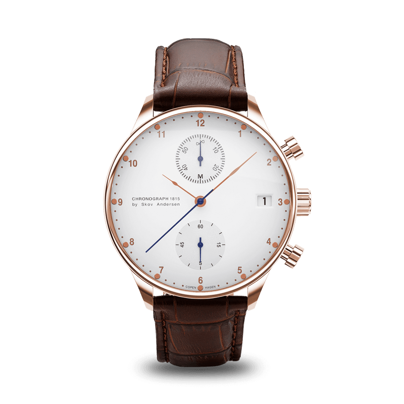 1815 Chronograph, Rose Gold / White