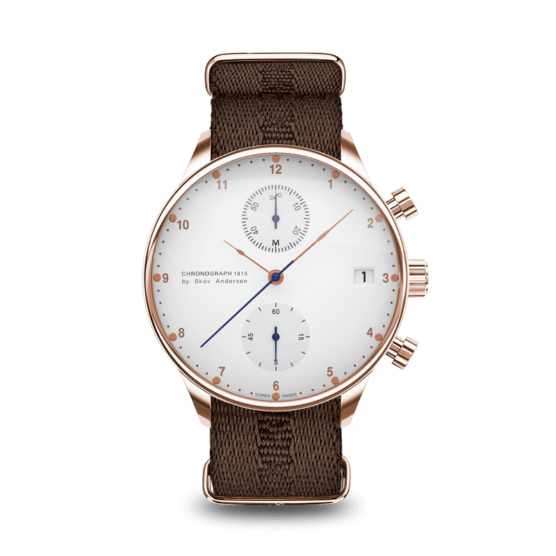 1815 Chronograph, Rose Gold / White