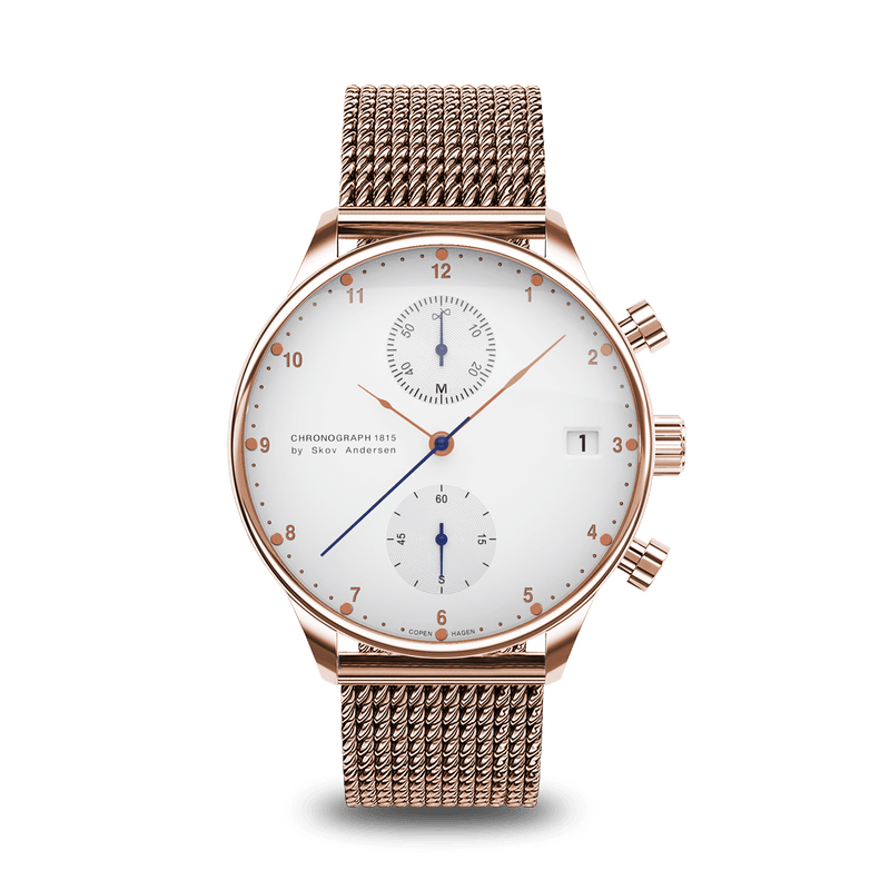 1815 Chronograph, Rose Gold / White