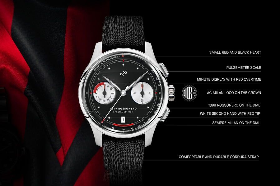 1899 Rossonero Chronograph, Steel / Black