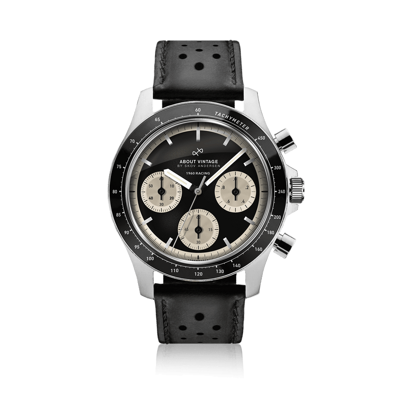 1960 Racing Chronograph, Steel / Black & Off White