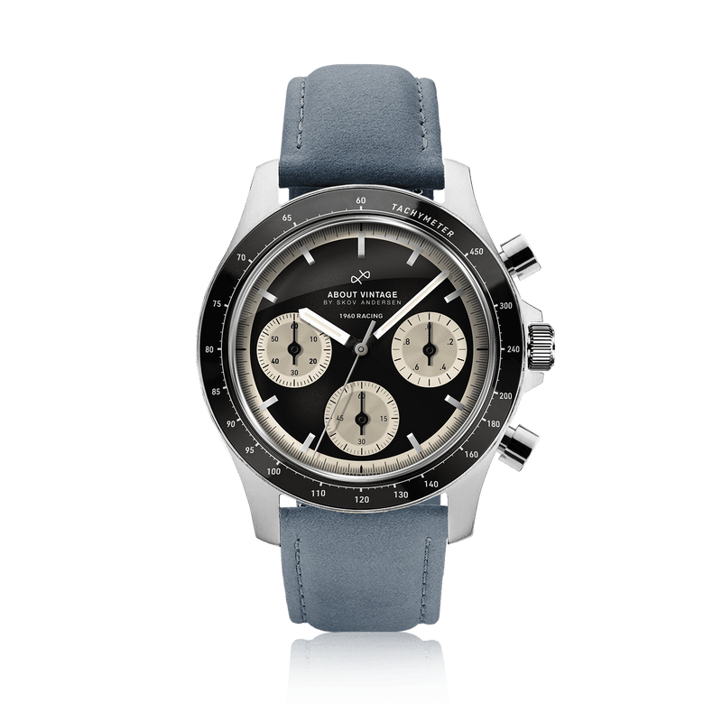 1960 Racing Chronograph, Steel / Black & Off White