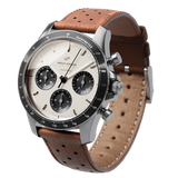 1960 Racing Chronograph, Steel / Off White & Black