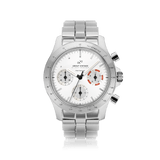 1960 Racing Chronograph, Steel / White & Deep Orange