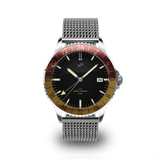 1970 Haagen GMT Automatic, Steel / Burgundy - Swiss Made