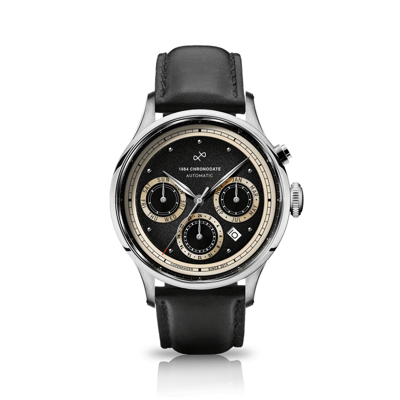 1564 Chronodate Automatic, Steel / Black