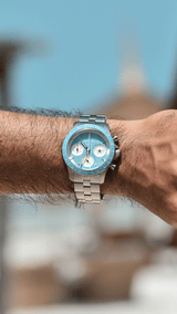 1960 Racing Chronograph, Steel / Tropical Blue