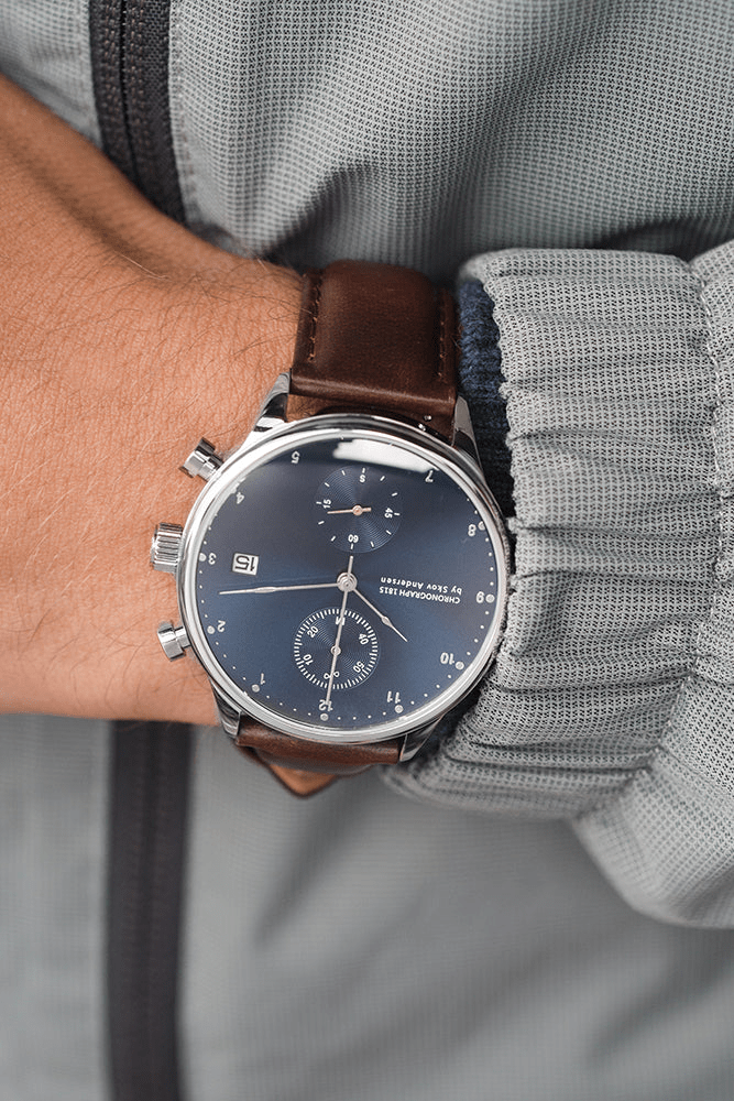 1815 Chronograph, Steel / Blue Sunray