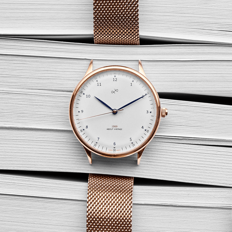 1969 Vintage, Rose Gold / White – 36mm