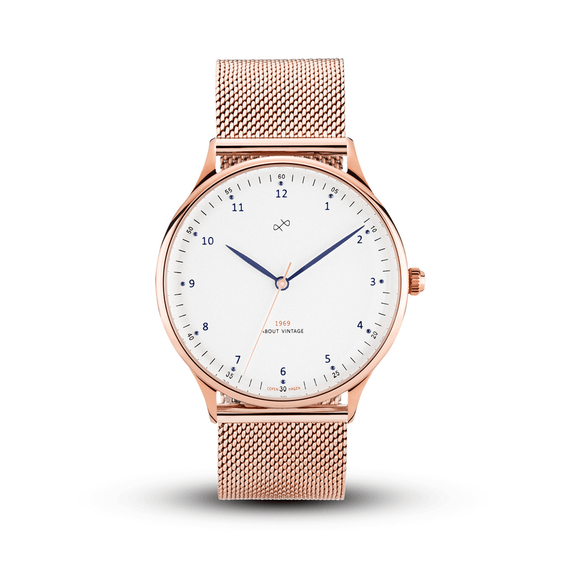 1969 Vintage, Rose Gold / White – 36mm