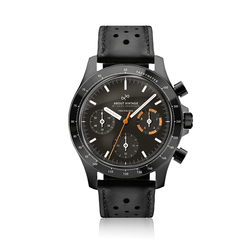 1960 Racing Chronograph, All Black / Orange