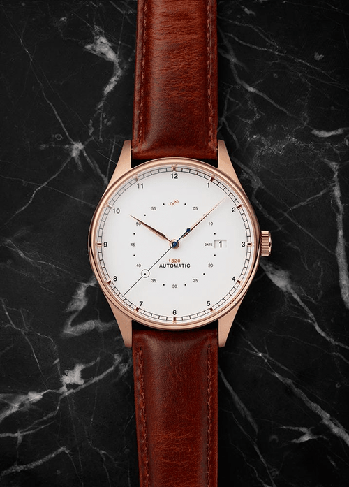 1820 Automatic, Rose Gold / White | Free shipping